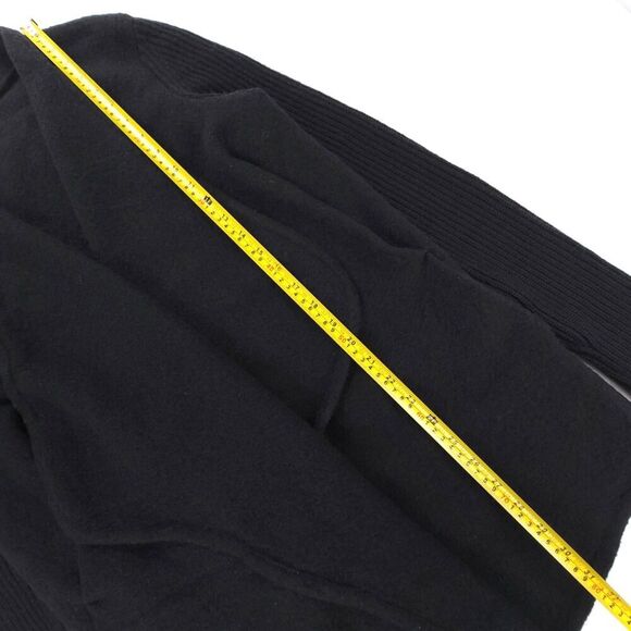 VINCE Wool Shawl Collar Waterfall Cardigan Sweater Quiet Luxury Medium Black - Picture 4 of 7